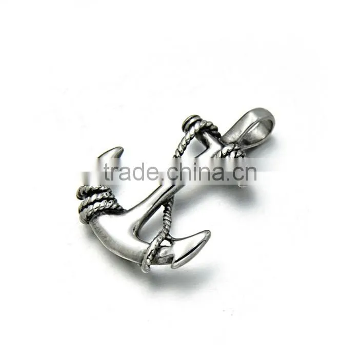 Kindy Jewelry new design JCN0322 stainless steel vintage anchor necklace pendant