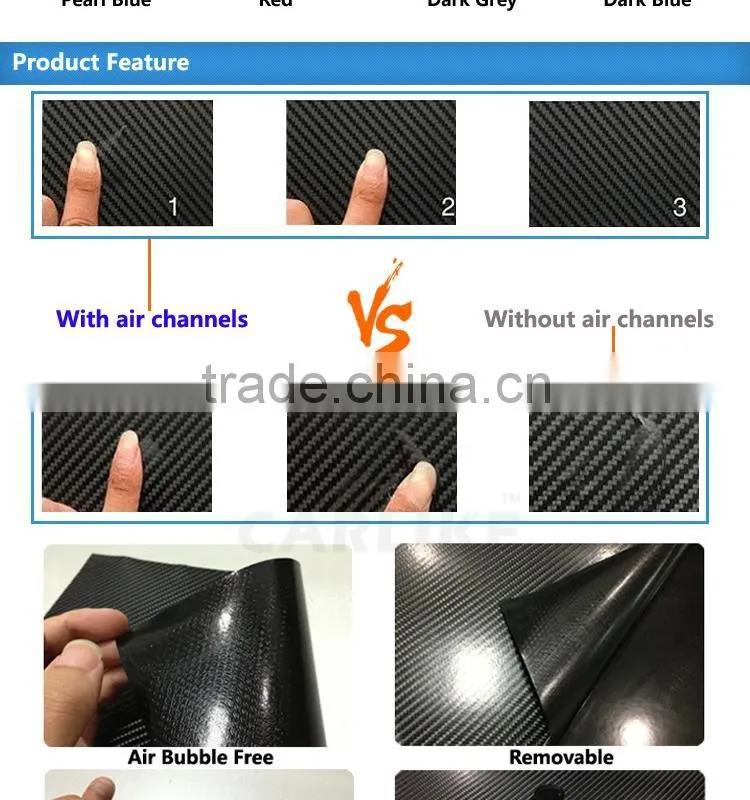 White High Quality Fashion Carbon Fiber Vinyl Roll