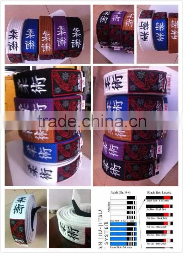 China wholesale good price custom bjj belts