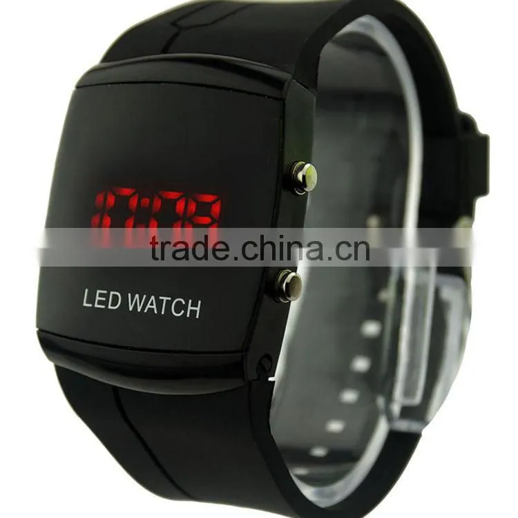 LED Silicone Rubber Band Digital New Fashion Color Storm change color watch mirror