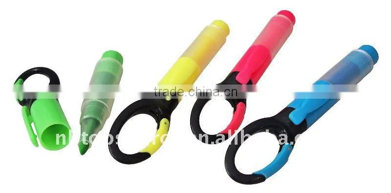 Figurine highlighter with clip and memo