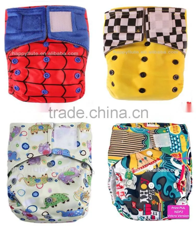 2016 Happy Flute high absorbent high quality reusable cloth diaper