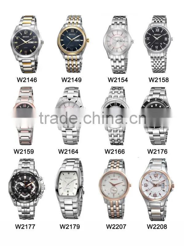 Japan movt quartz stainless steel water resistant watches for men