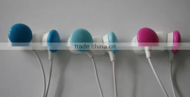 durable inflatable rubber manudrel cheap colorful MP3 earphone/earpiece