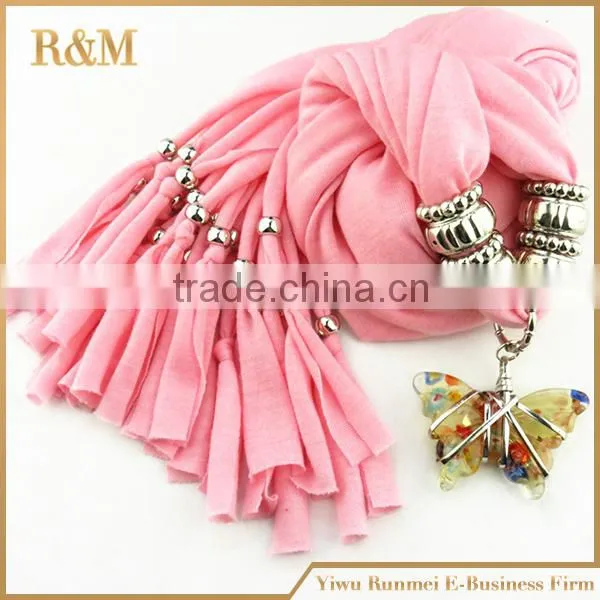 Factory supplier newest custom design jewelry pendant scarf with good offer