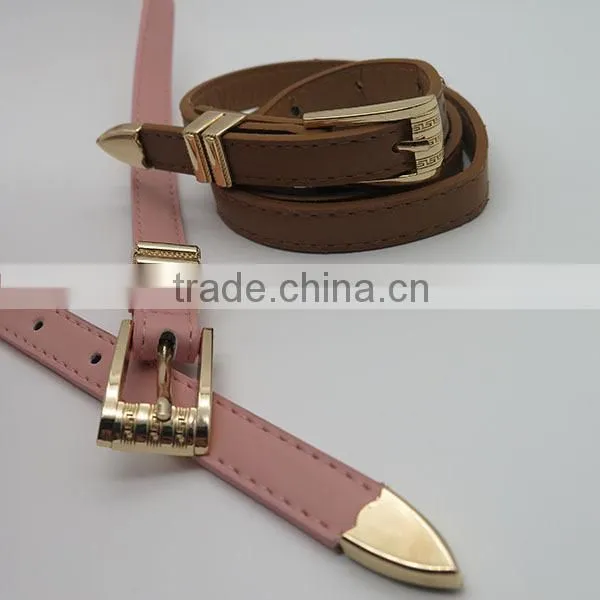 Women fashion belt with 2 rings for dress