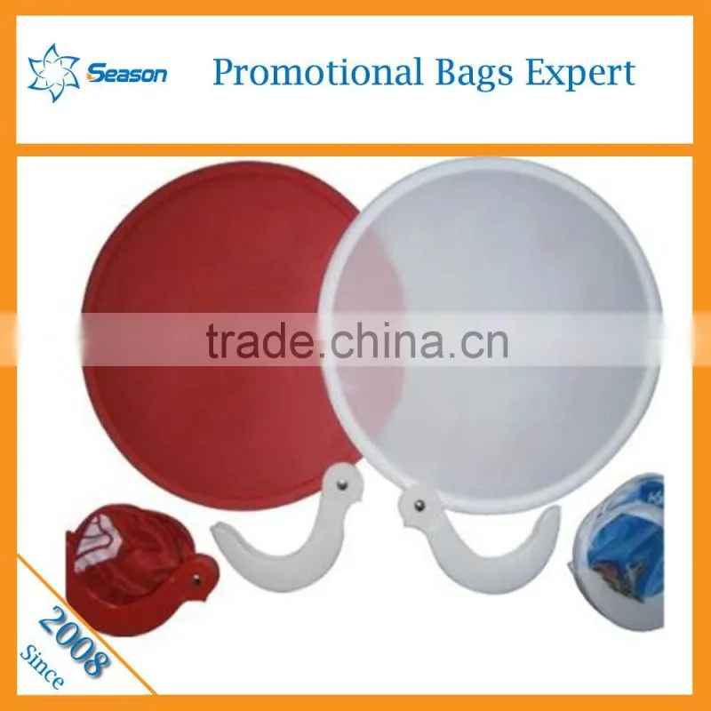 Advertising Nylon Polyester foldable frisbee fan flying disc customised dog frisbee