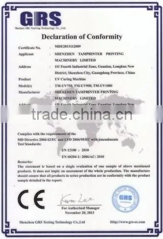 TM-UV750 Ce Approved UV Drying Machine