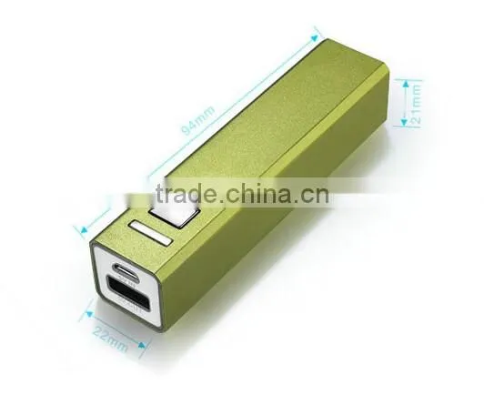 Factory Wholesale Aluminium alloy shell smart 2600mAh power bank on sell