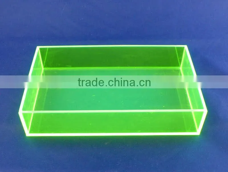 Green acrylic document tray