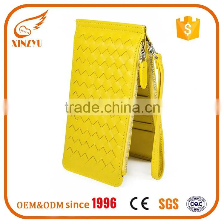 genuine leather wallet security ladies party clutches purse