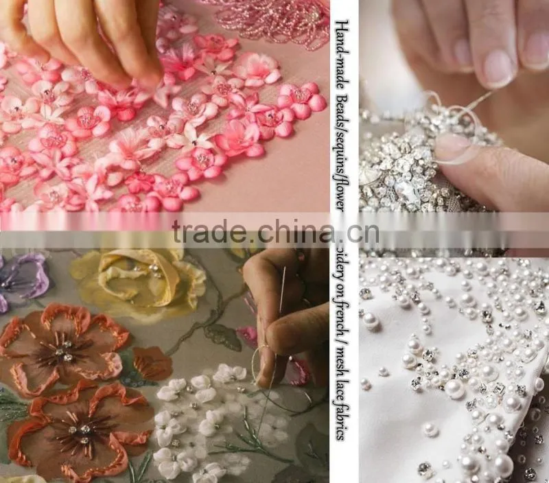 2016 Gorgeous sequins fabric /swiss tulle lace for party dresses/african french lace with full sequins for girls