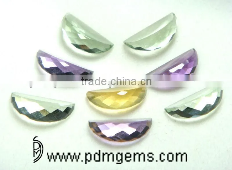 Multi Gemstones Watermelon Slice Cut Faceted Lot For Diamond Jewellery From Manufacturer