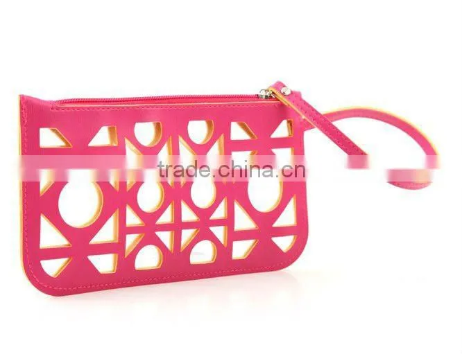hollowed-out PU cosmetic bag