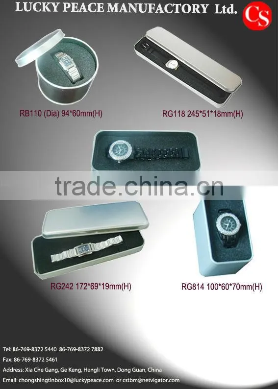 A few tin watch box