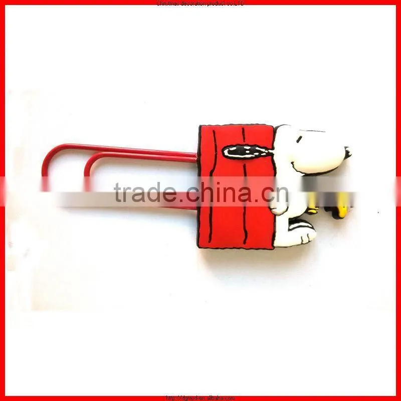 animal shape clear plastic image with metal paper cilp