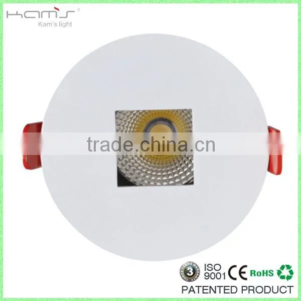 75mm Cutout CRI 90 High Lumans Dimmable 12w cob led ceiling light with SAA ,TUV approved pinhole led downlight