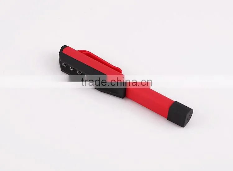 handy size red and black led machine work light pen light