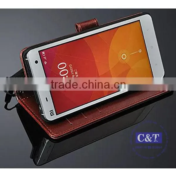 C&T Fashion Cellphone flip leather for xiaomi mi4
