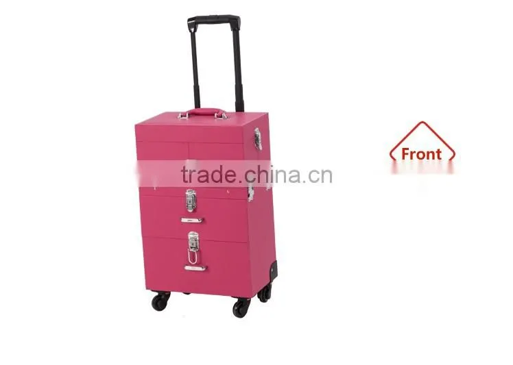 2015 Hot Recommend Pink Pvc Rolling Nail Polish Package Case