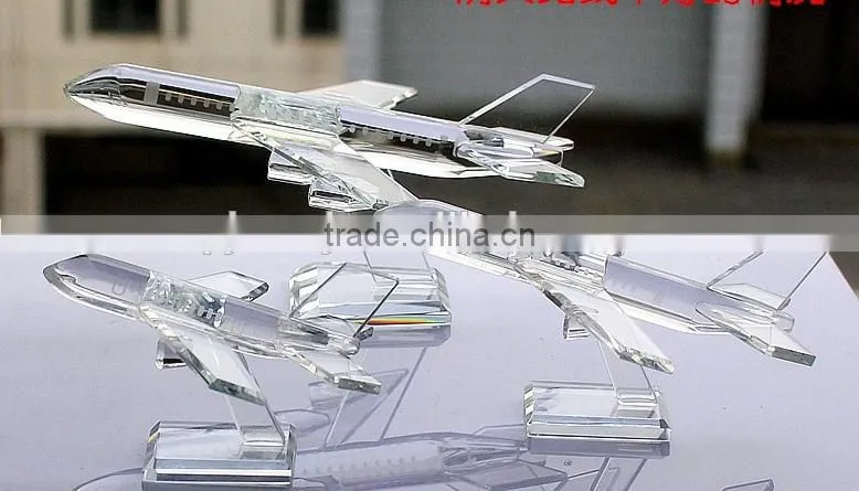 Cheap Crystal Airplane Model For Souvenirs