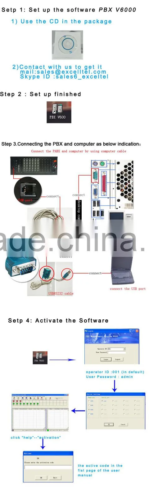 PABX Telephone Intercom System for School , Apartment and hotel TP16120-4120
