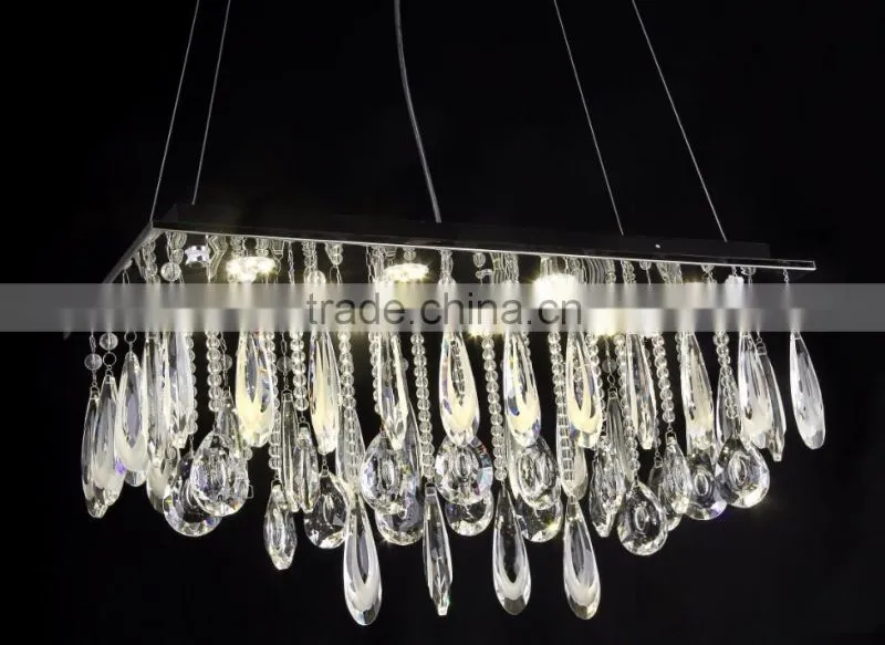 WD-6815PA/PL Zhongshan Top K9 crystal rectangular pendant light