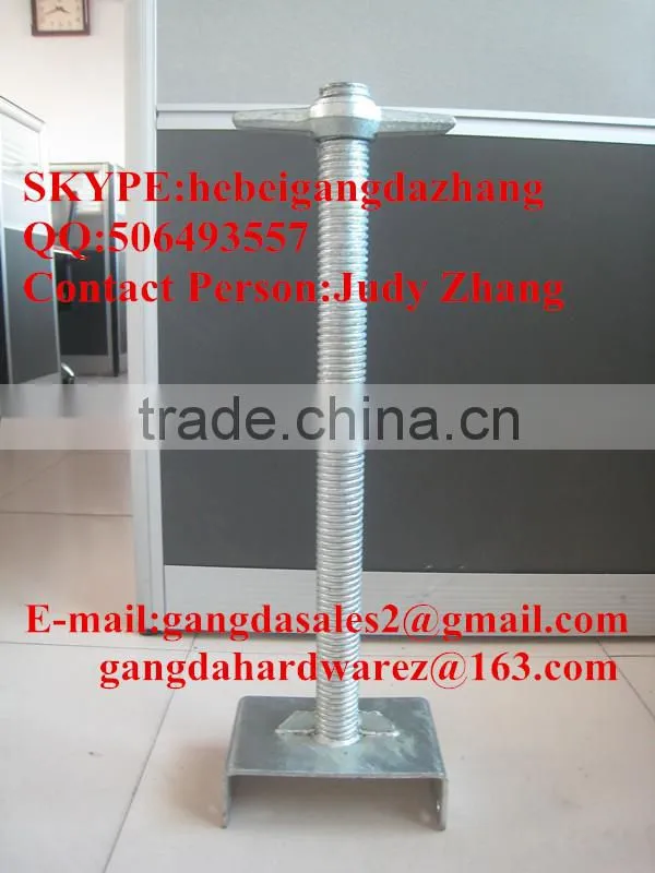 steel screw Jack for scaffolding accessories in concrete building