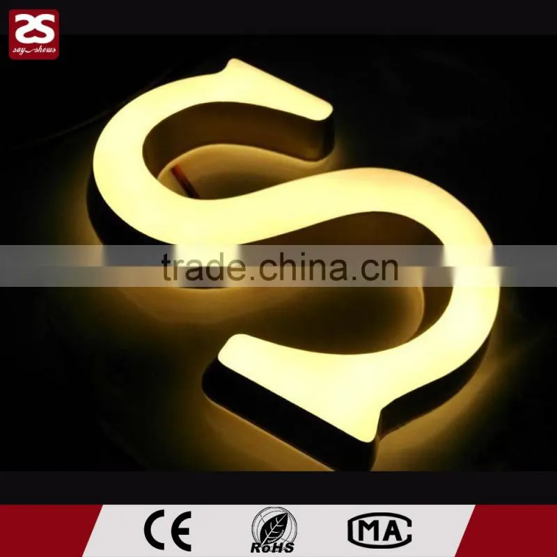 advertising signage acrylic mini sign front lit led sign letter