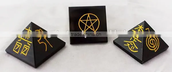 Black Agate Reiki Pyramids | Wholesale Reiki Products