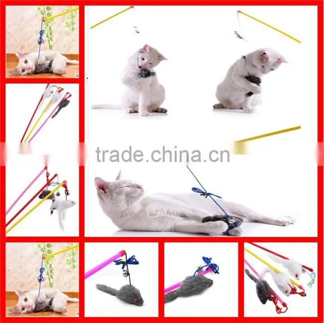 QQPET Factory fashion feather cat rod cat toys variety pack for kitty