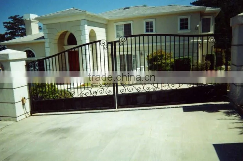 Factory sale metal garden arch with gate, iron gate, home gate arch design on alibaba online shopping