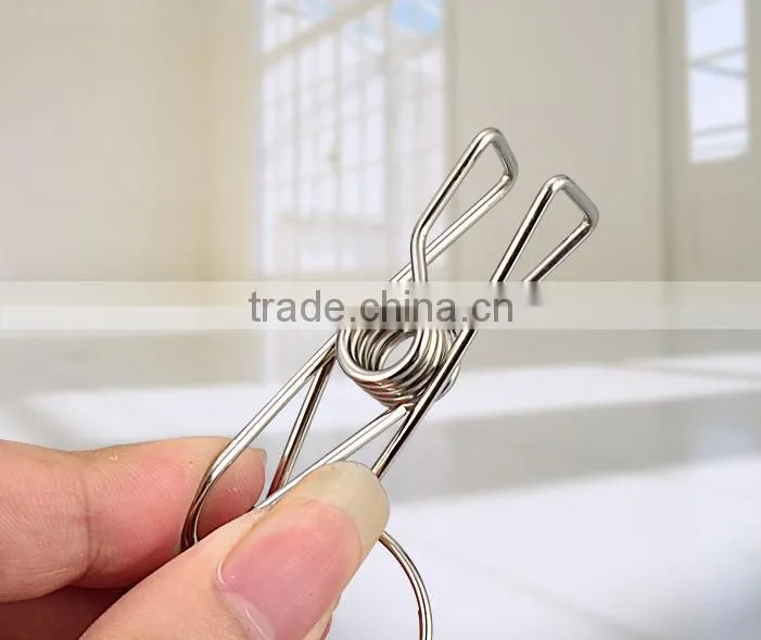 Clips Durable Fold Hanging Laundry Stainless Steel Clothes Drying Rack Hanger