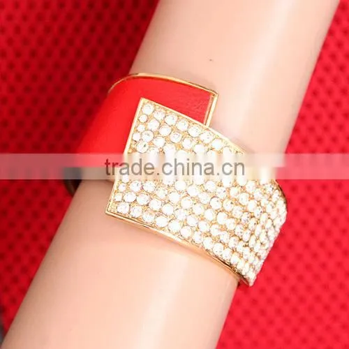 Adjustable wire gold tube bangle bracelet wholesale,artificial american diamond jewellery