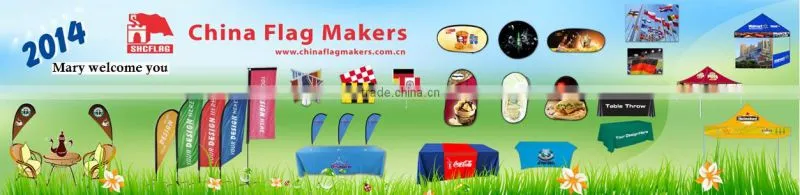 High quality polyester promo flag banners 4 gromet