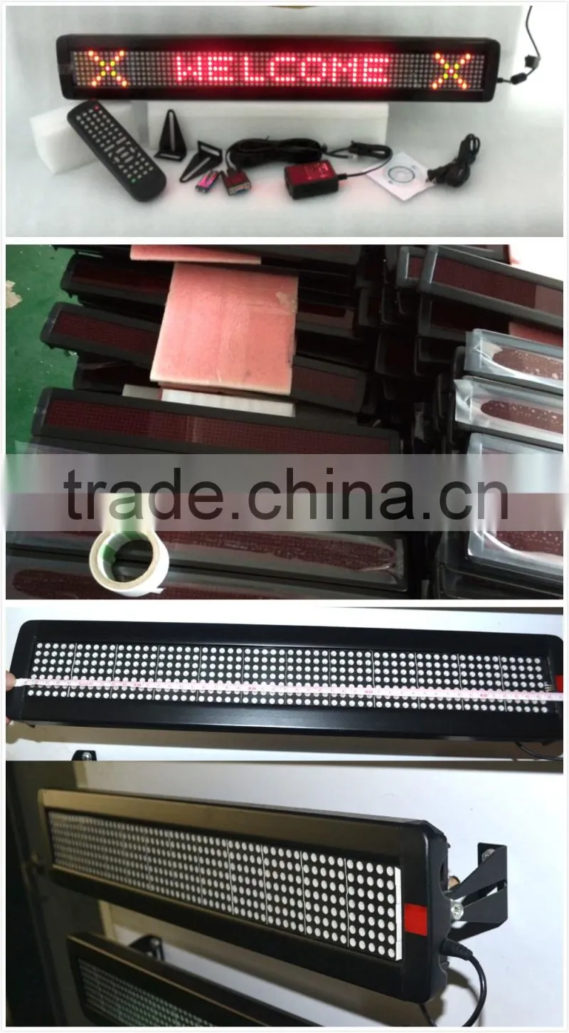 Indoor & Outdoor using for shop or hotel Best-seller show Blue 7*80 led display advertising car