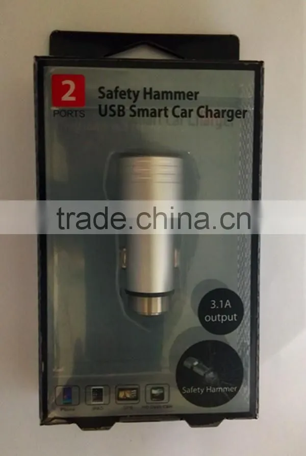 2 port usb car charger for mobile phone