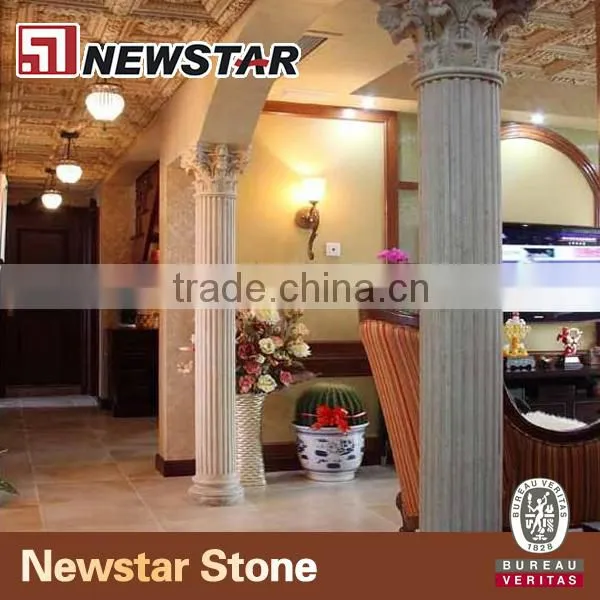 Newstar natural white marble column cladding