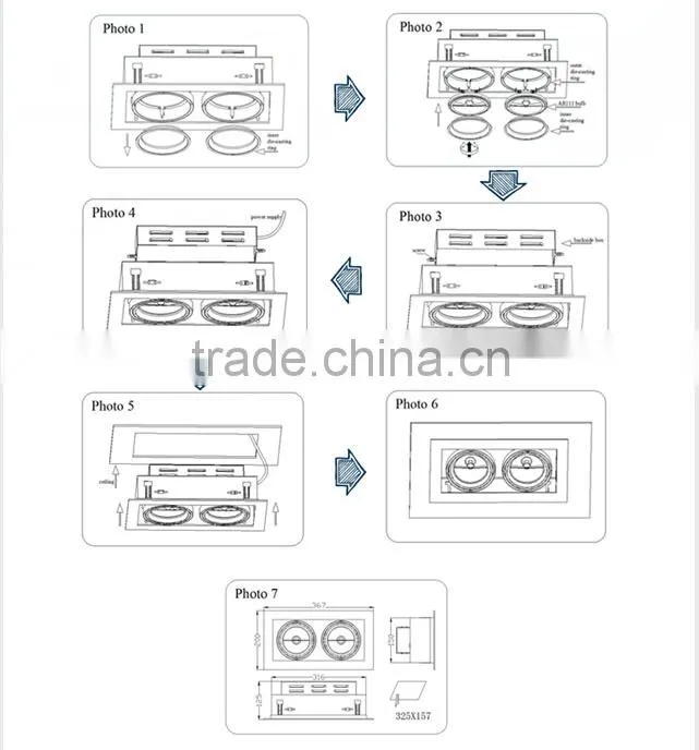Discount customize square ceiling light cover