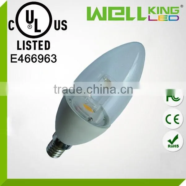 Alibaba New product COB Led Candle Bulb,5w led candle light e26/e12 base