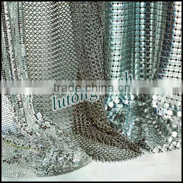 Anping Lutong mesh metal mesh sequin fabric for fabric curtain drapery