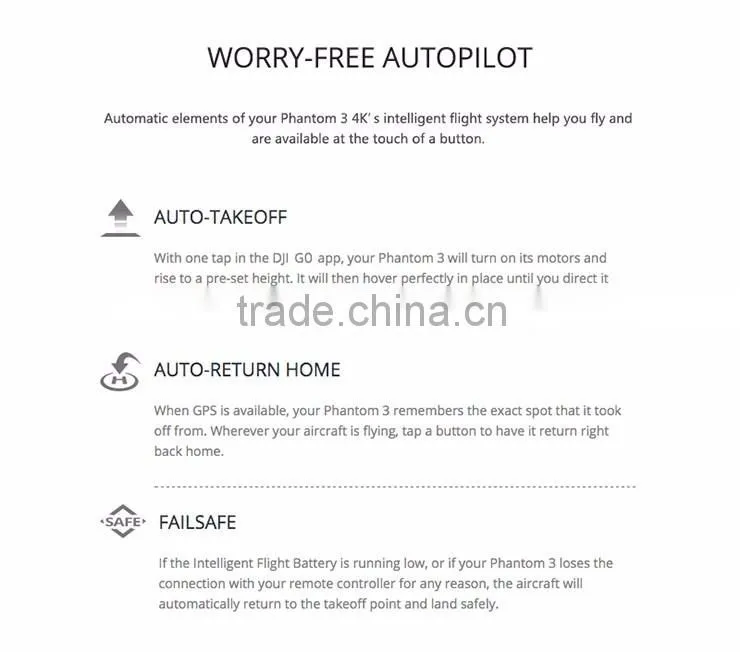 DJI Phantom 3 4K Version With 4K Camera RC Quadcopter RTF
