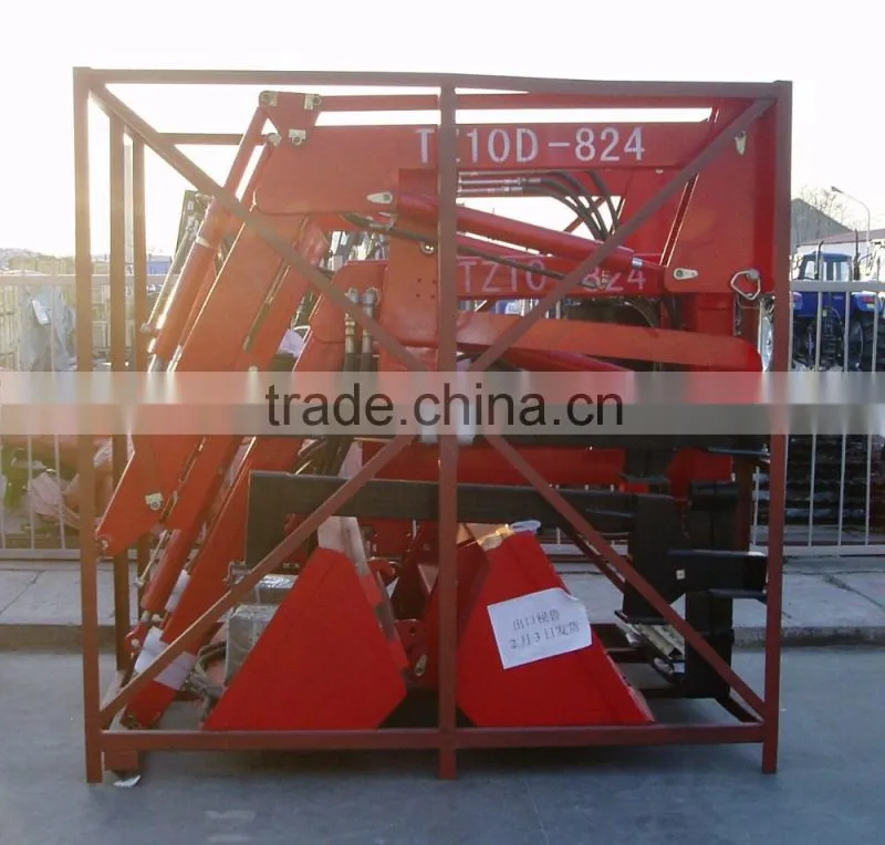 Agricultural equipment tractor front end loader with 4 in 1 bucket