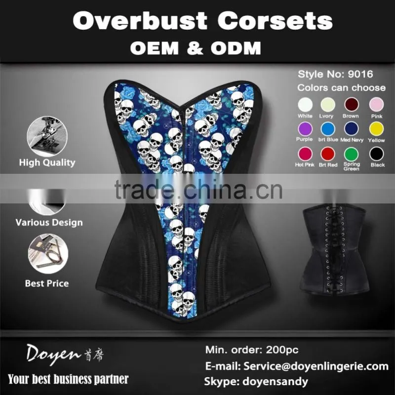 2015 best quality steel boning underbust corset waist training