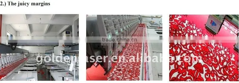 High speed Laser bridge embroidery machine