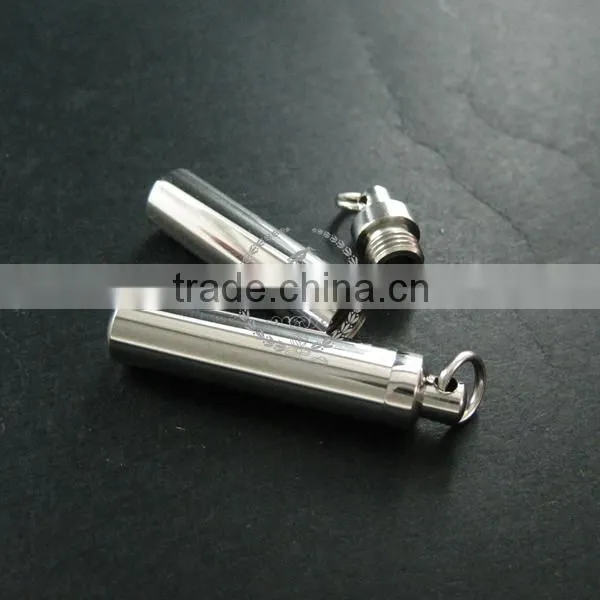 7x36mm 316L stainless steel perfume tube box screw top wish vial pendant charm DIY jewelry supplies 1820250