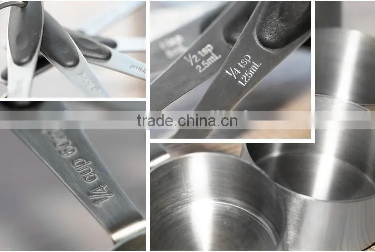 10pcs handle sackable spoon measuring tool and stainless steel measuring cup