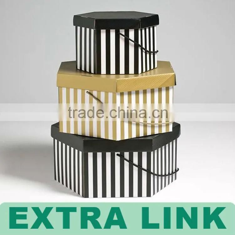 New Design Handmade Recycle Customized round hat boxes with lids