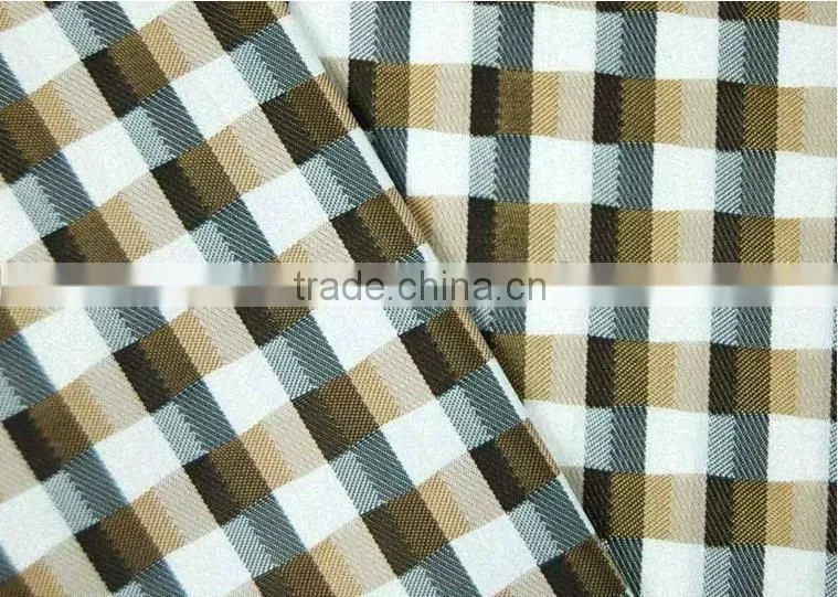 Check Pattern Polyester Yarn Dyed Memory Fabrics