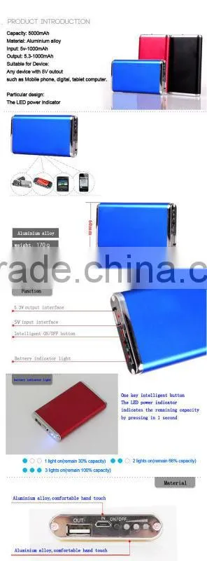 travel portable ultra slim USB mobile charger power bank,external battery charger